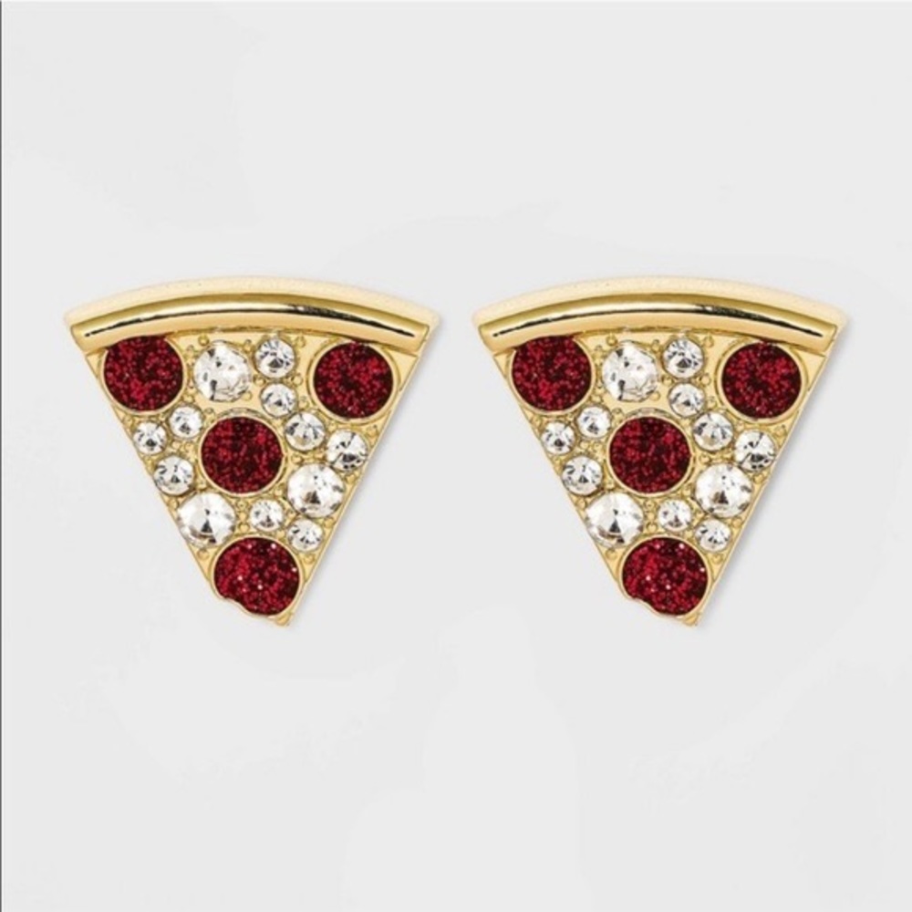SUGARFIX by BaubleBar Glitter Pizza Stud Earrings
